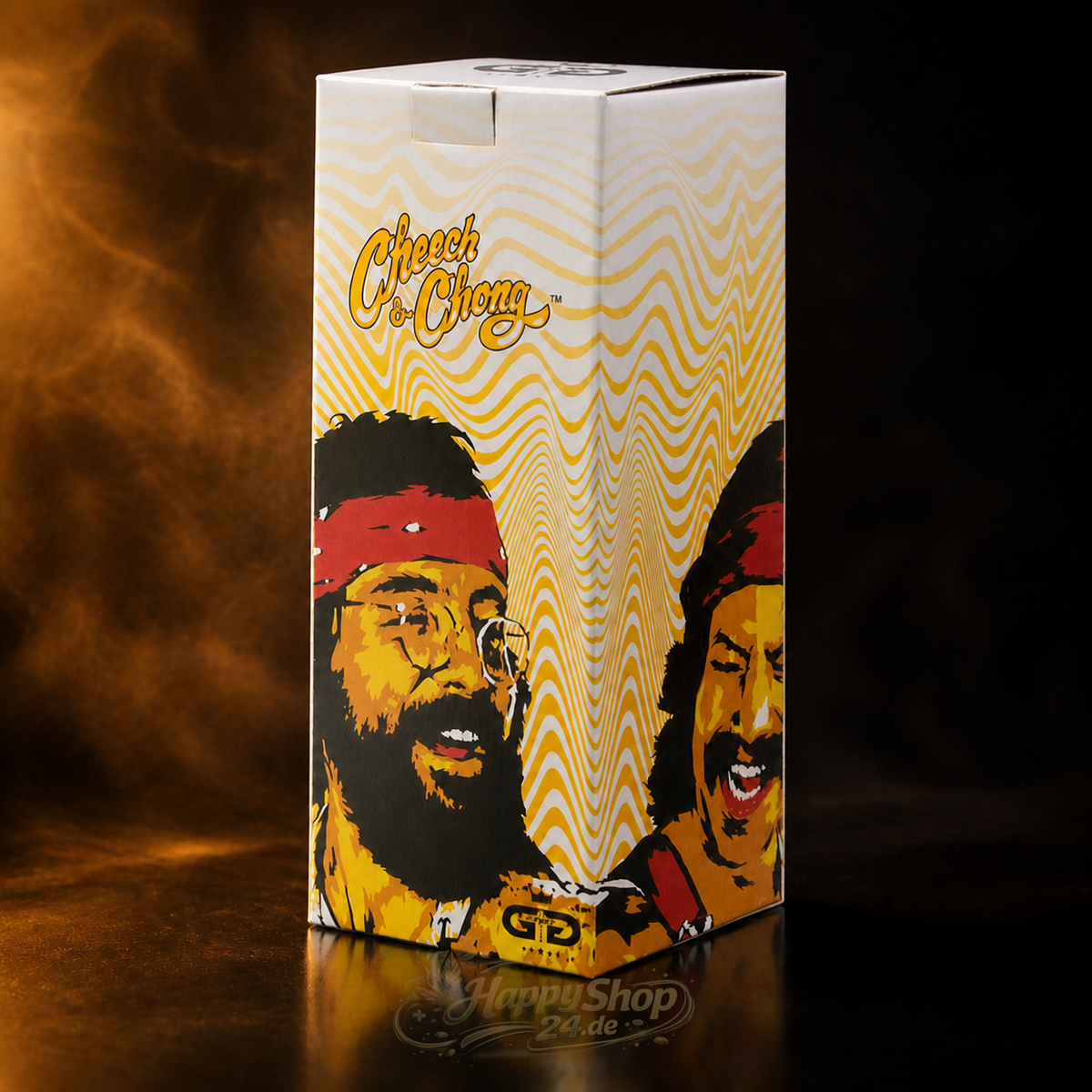 G-Rollz x Cheech & Chong Greatest Hits Spiral-Perkolator Bong Schwarz – 40 cm – Originalverpackung