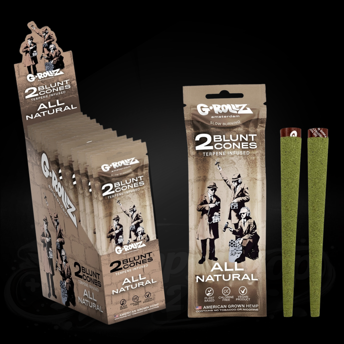 Banksy's Graffiti - Blunt Cones - All Natural - 2x King Size Blunt Cones