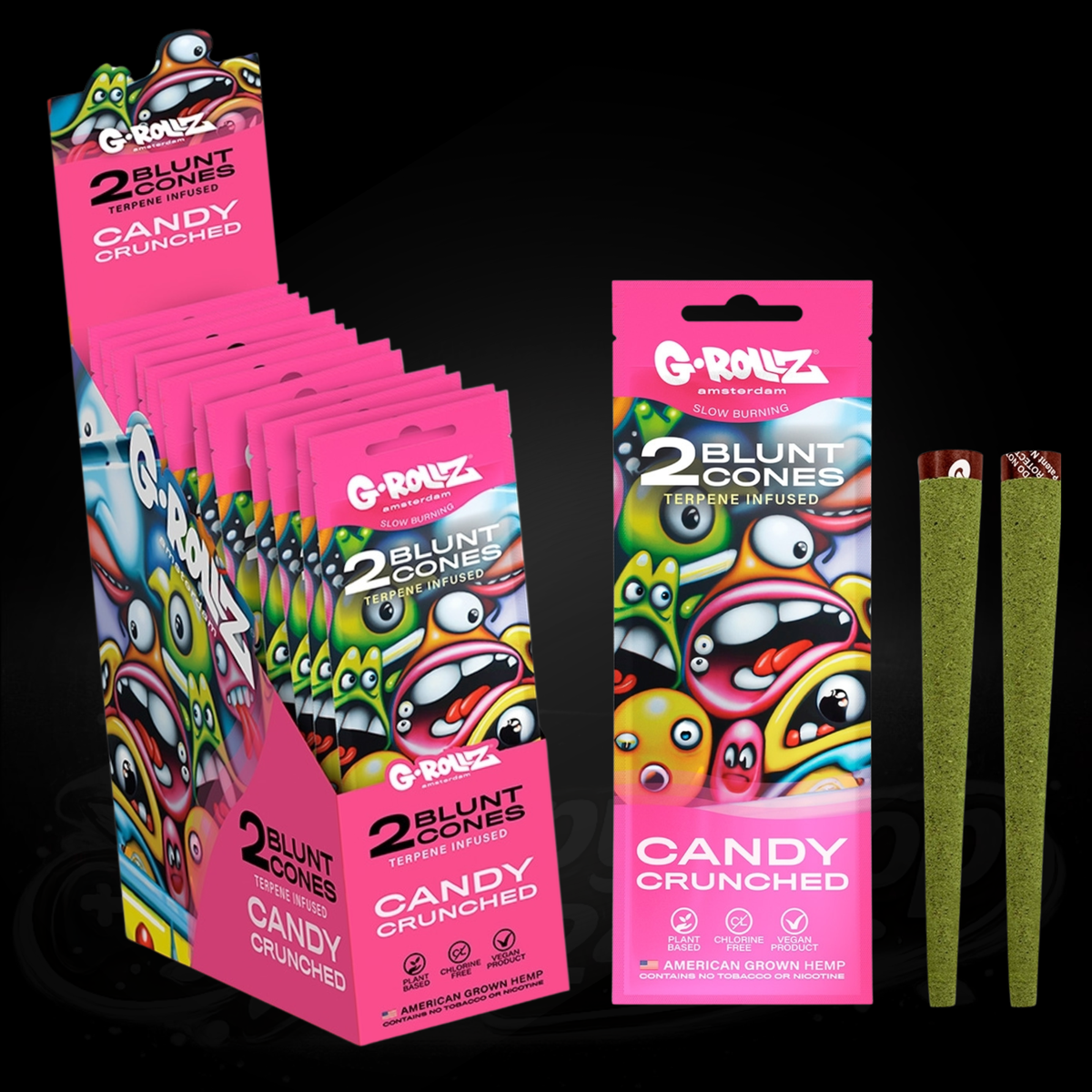 Blunt Cones - Candy Crunshed - 2x King Size Blunt Cones