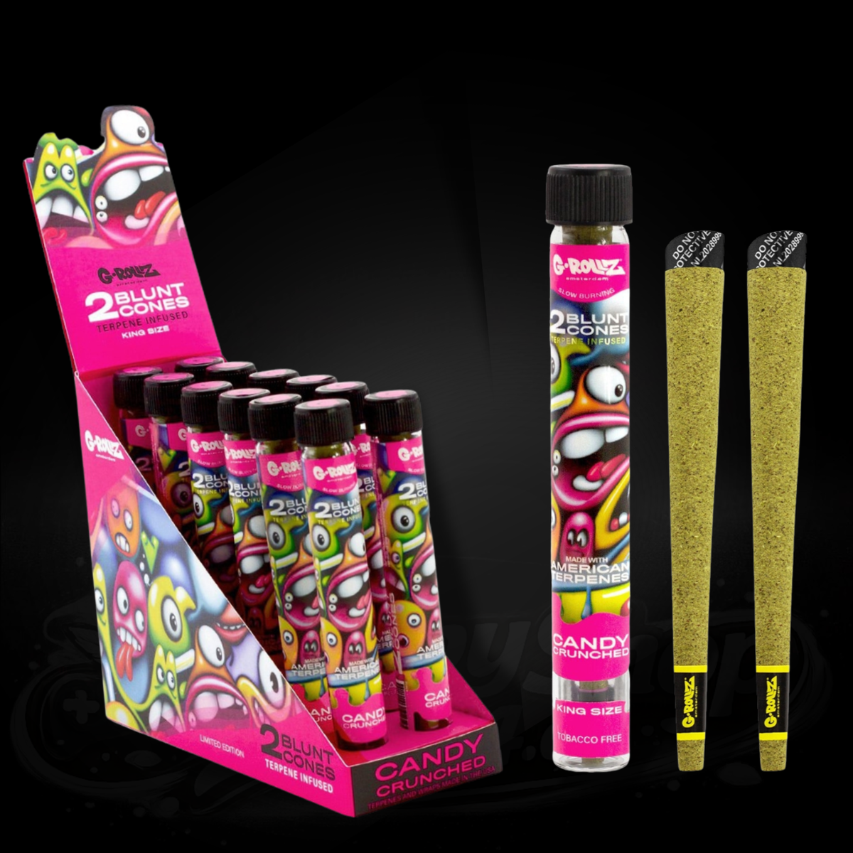 G-Rollz - Blunt Cones - Candy Crunshed - 2x King Size Blunt Cones
