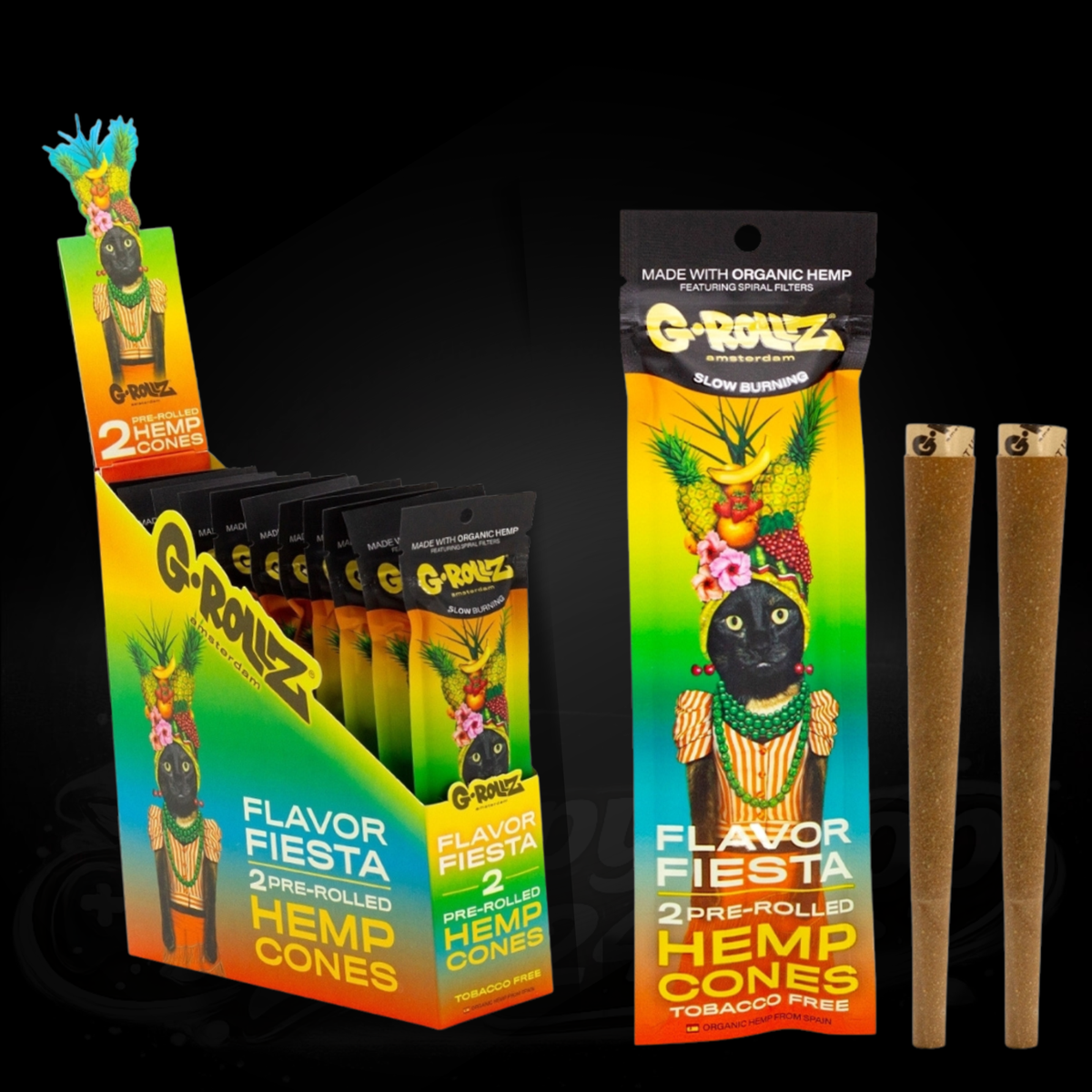 G-Rollz - Blunt Cones - Flavor Fiesta - 2x King Size Hemp Cones