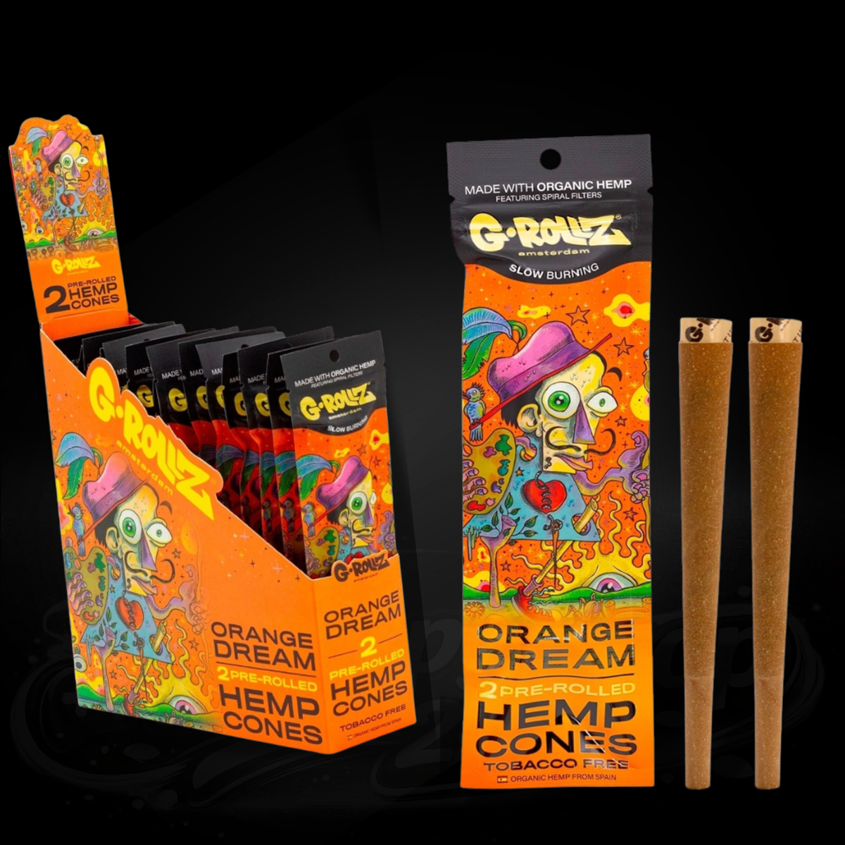 G-Rollz - Blunt Cones - Orange Dream - 2x King Size Hemp Cones