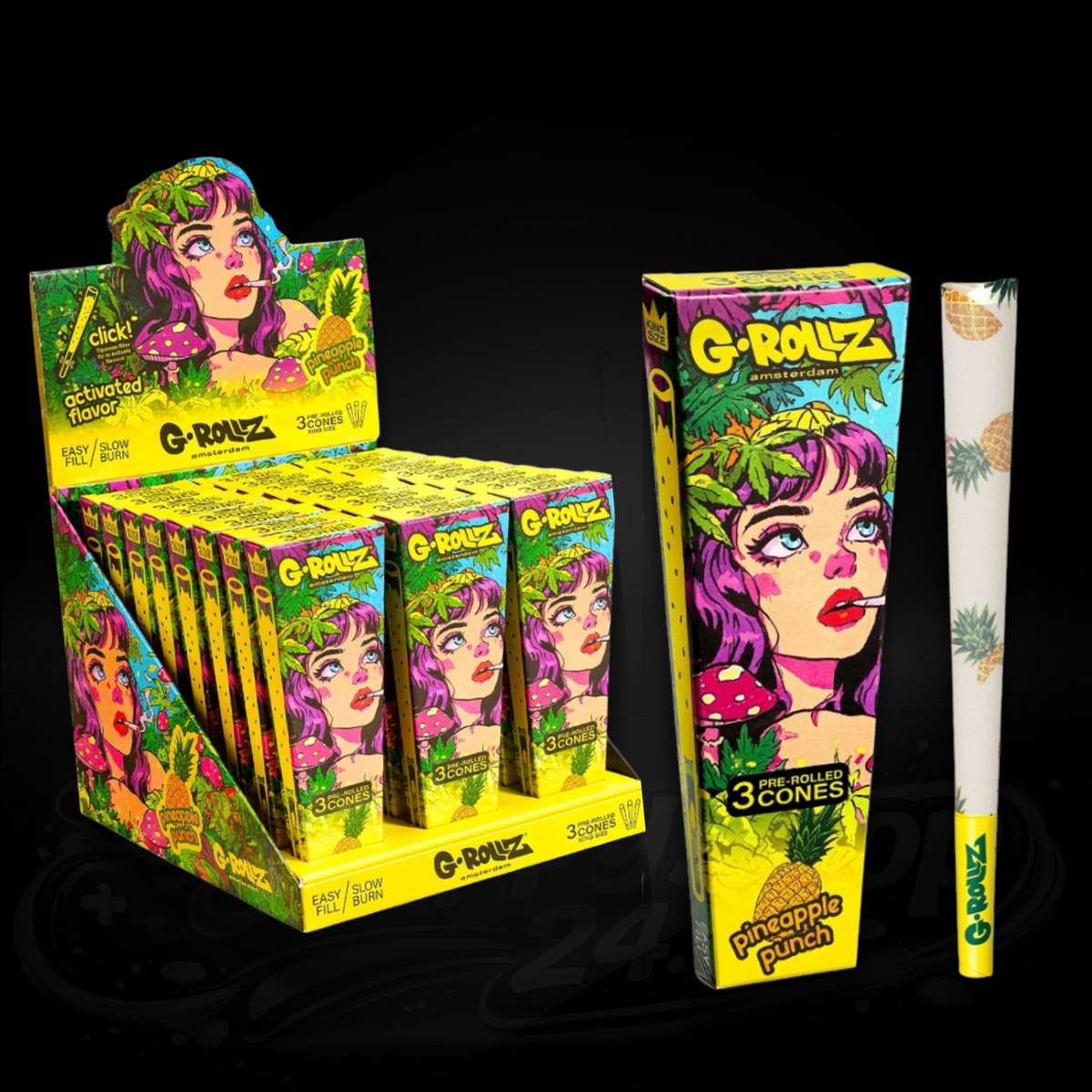 G-Rollz – Pineapple Punch – 3 Pop Cones