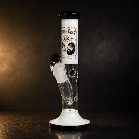 DUMMY – G-Rollz x Cheech & Chong Greatest Hits Straight Bong Weiß – 35 cm