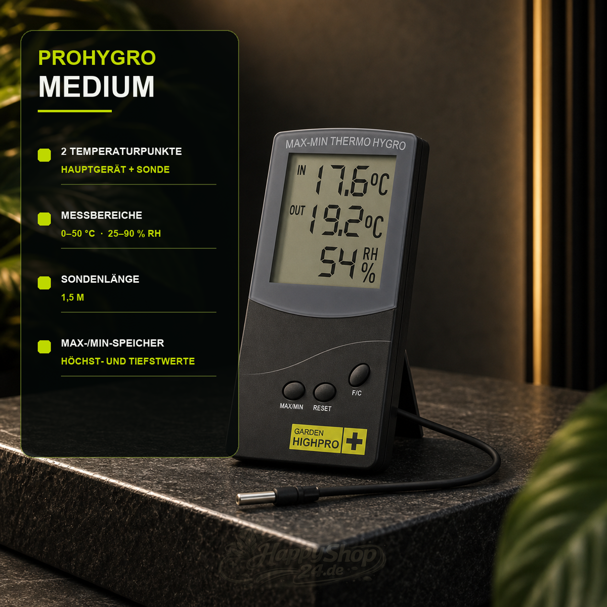 Garden HighPro ProHygro Medium – technische Daten