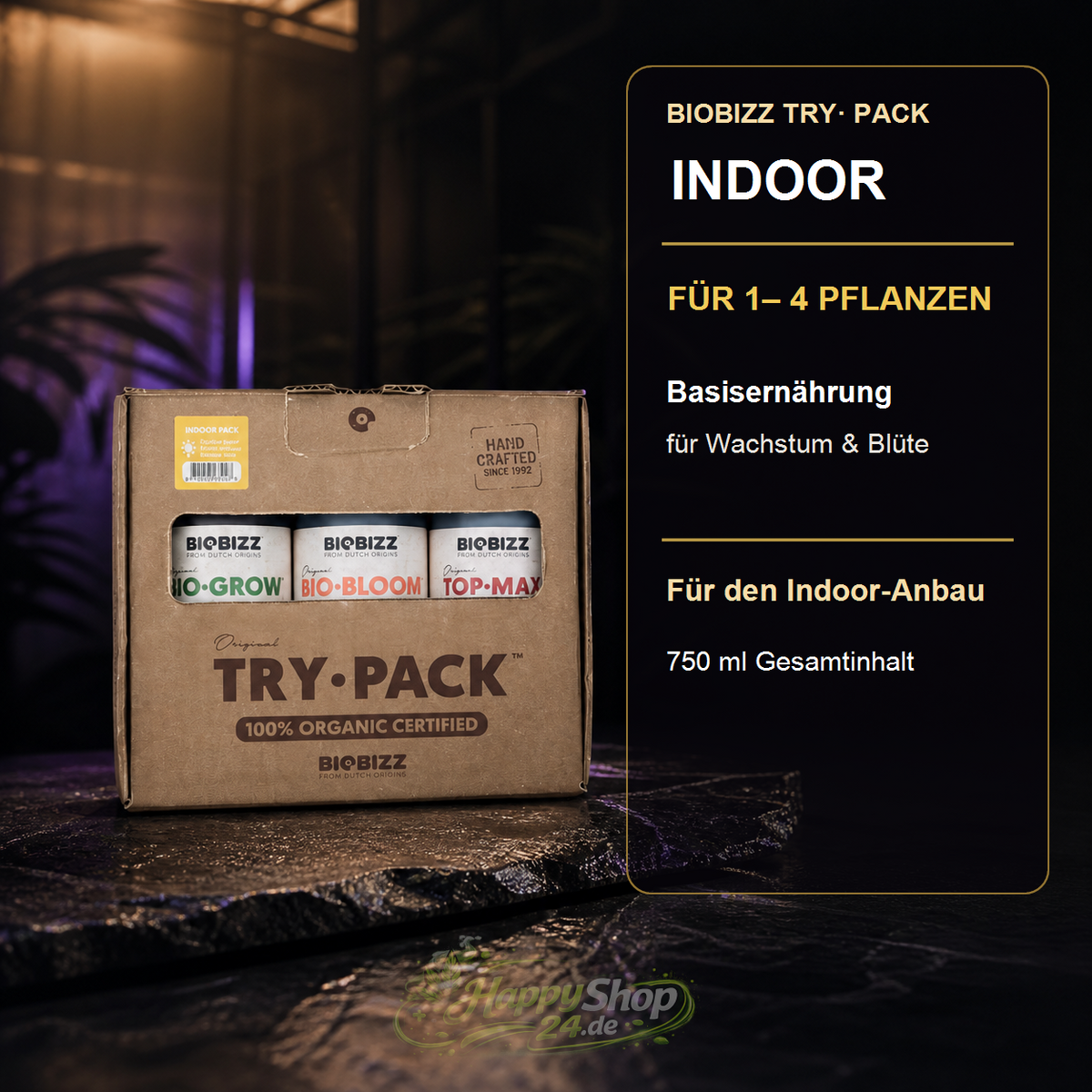 BioBizz Try·Pack Indoor – 3 × 250 ml – Produktbild 3