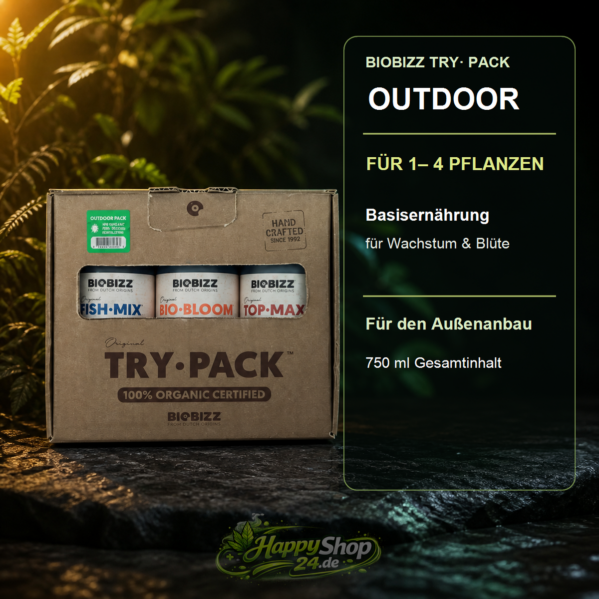 BioBizz Try·Pack Outdoor – 3 × 250 ml – Produktbild 3