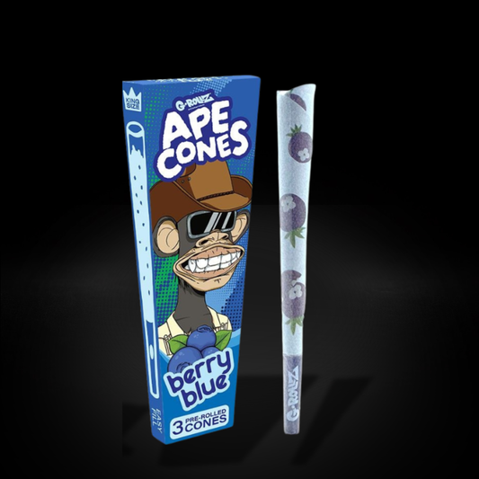 Ape Cones - Berry Blue - Squeeze Filter - 3 Pre-Rolled King Size Cones