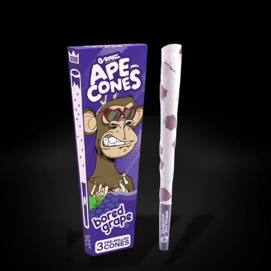 Ape Cones - Bored Grape - Squeeze Filter - 3 Pre-Rolled King Size Cones