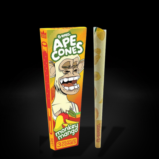 Ape Cones - Monkey Mango - Squeeze Filter - 3 Pre-Rolled King Size Cones