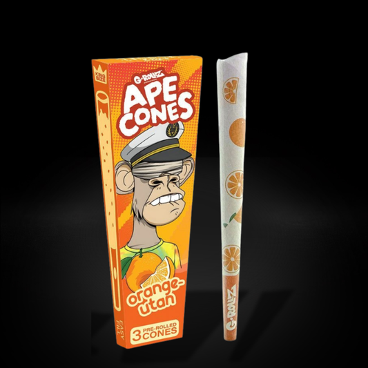 Ape Cones - Orange Utan - Squeeze Filter - 3 Pre-Rolled King Size Cones