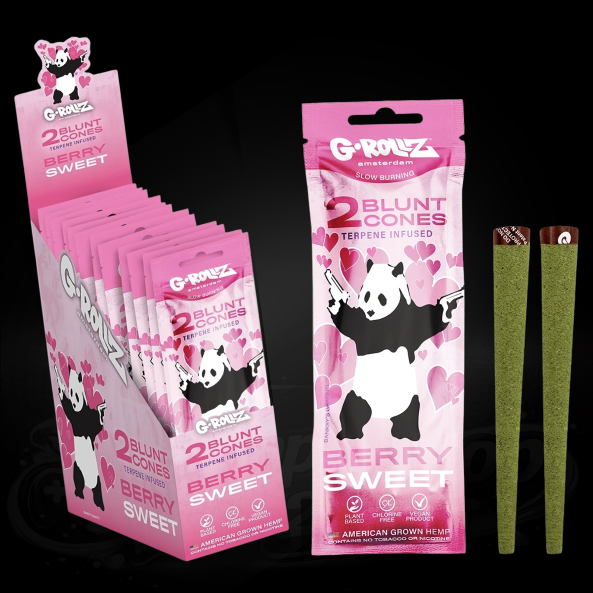 Banksy's Graffiti - Blunt Cones - Berry Sweet - 2x King Size Blunt Cones