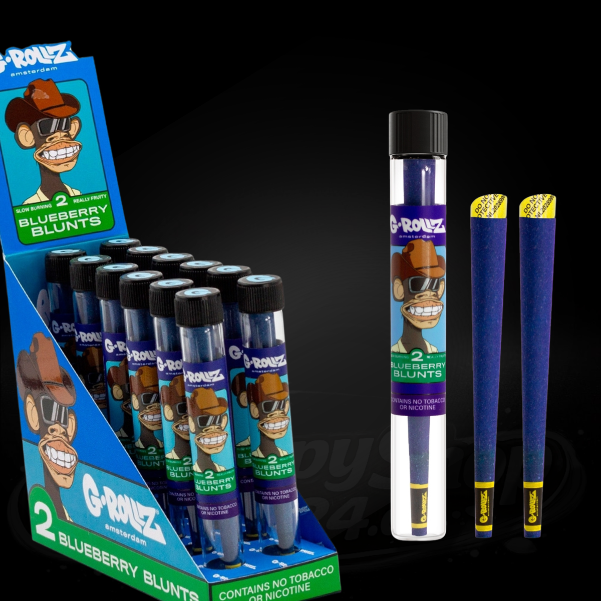 G-Rollz x Ape Series - Blunt Cones - Blueberry - 2x King Size Blunt Cones