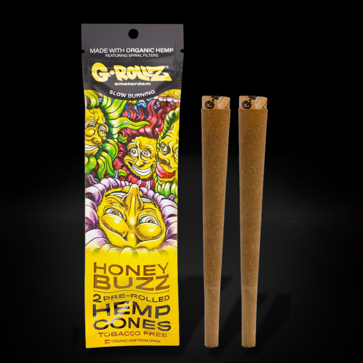 G-Rollz - Blunt Cones - Honey Buzz - 2x King Size Hemp Cones
