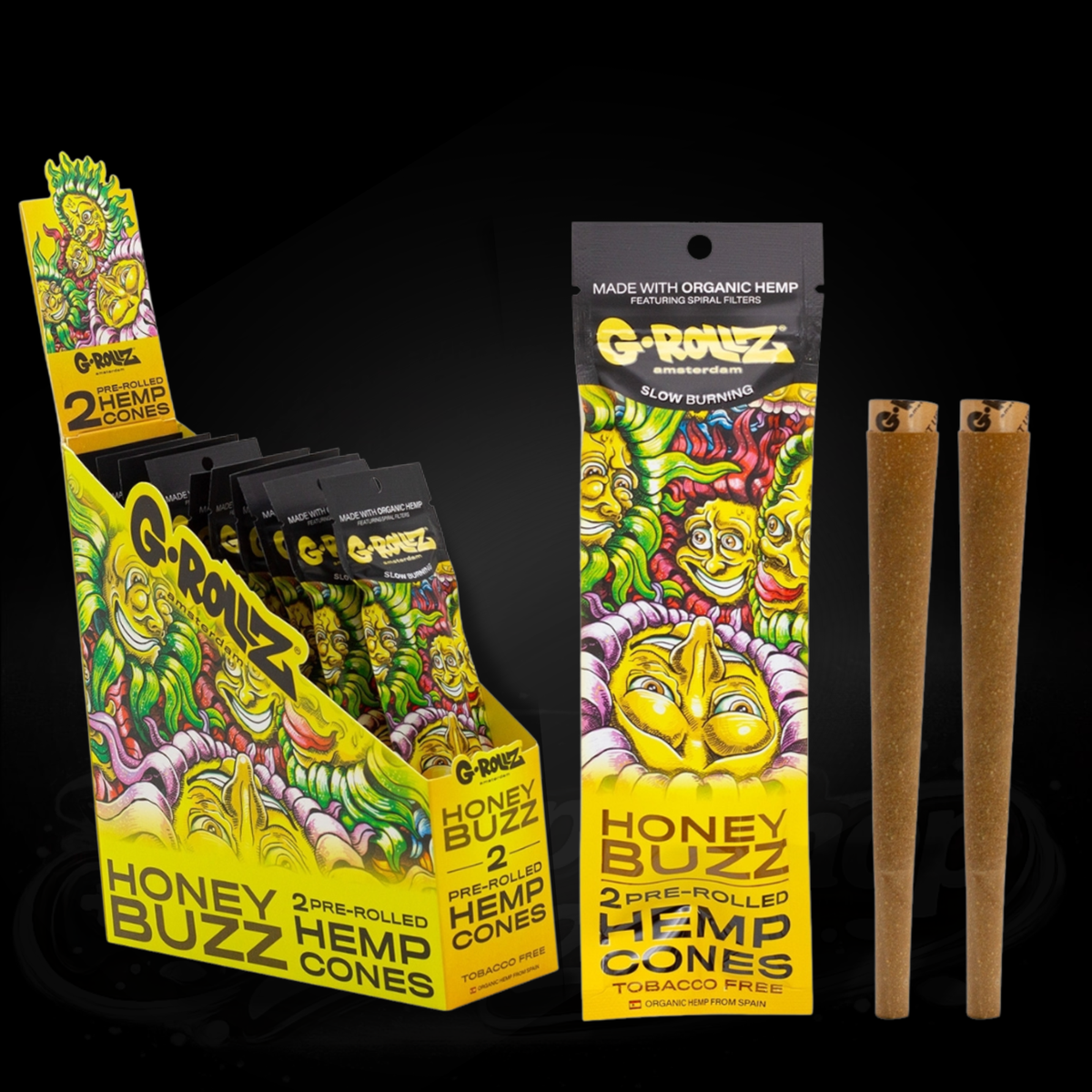 G-Rollz - Blunt Cones - Honey Buzz - 2x King Size Hemp Cones