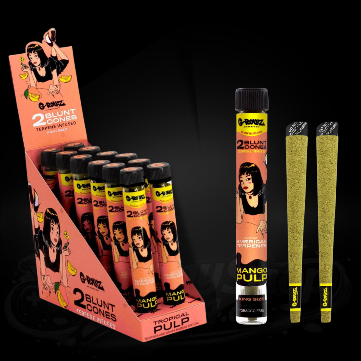 G-Rollz - Blunt Cones - Mango Pulp - 2x King Size Blunt Cones