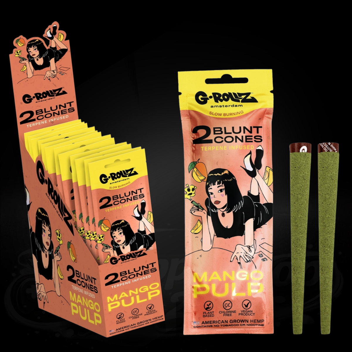 Blunt Cones - Mango Pulp - 2x King Size Blunt Cones