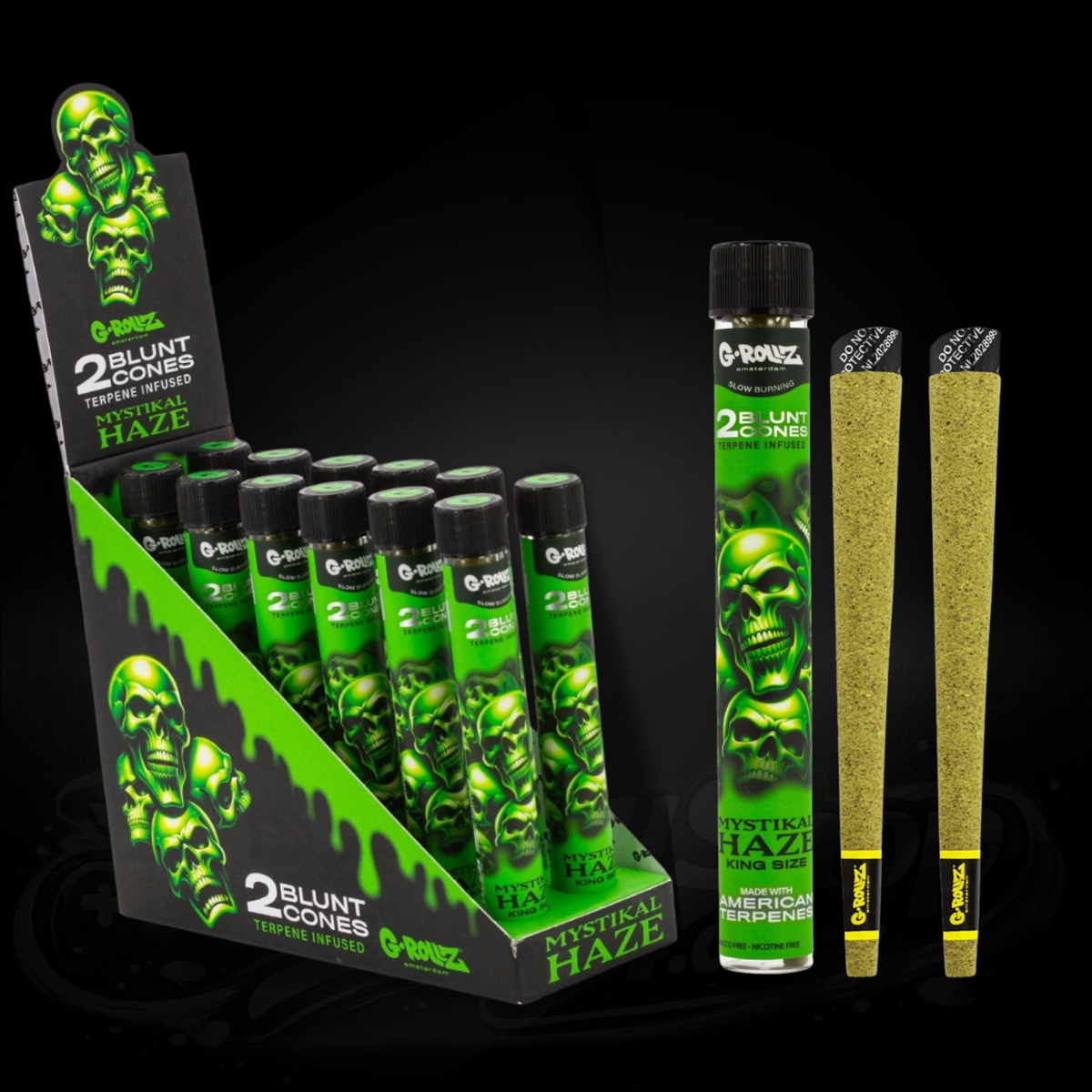 G-Rollz - Blunt Cones - Mystikal Haze - 2x King Size Blunt Cones