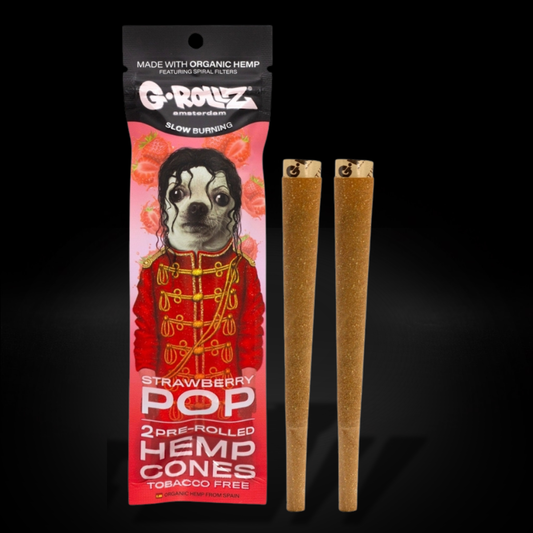 G-Rollz x The Dog - Blunt Cones - Strawberry Pop - 2x King Size Hemp Cones