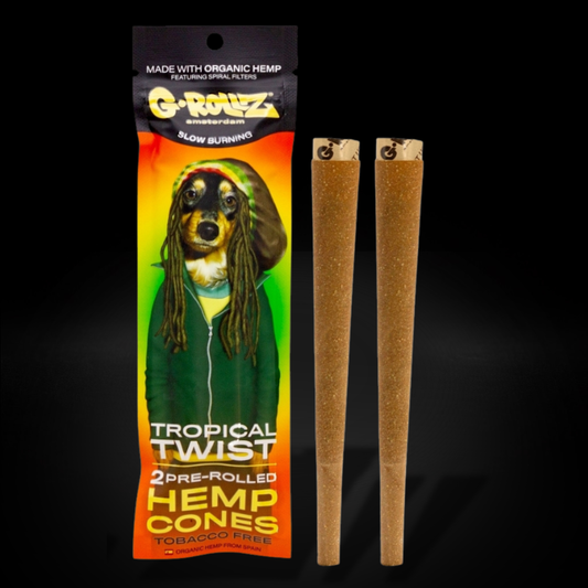G-Rollz x The Dog - Blunt Cones - Tropical Twist - 2x King Size Hemp Cones