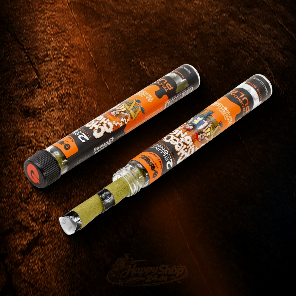 G-Rollz x Cheech & Chong Tropical Pulp Blunt Cones Lieferumfang